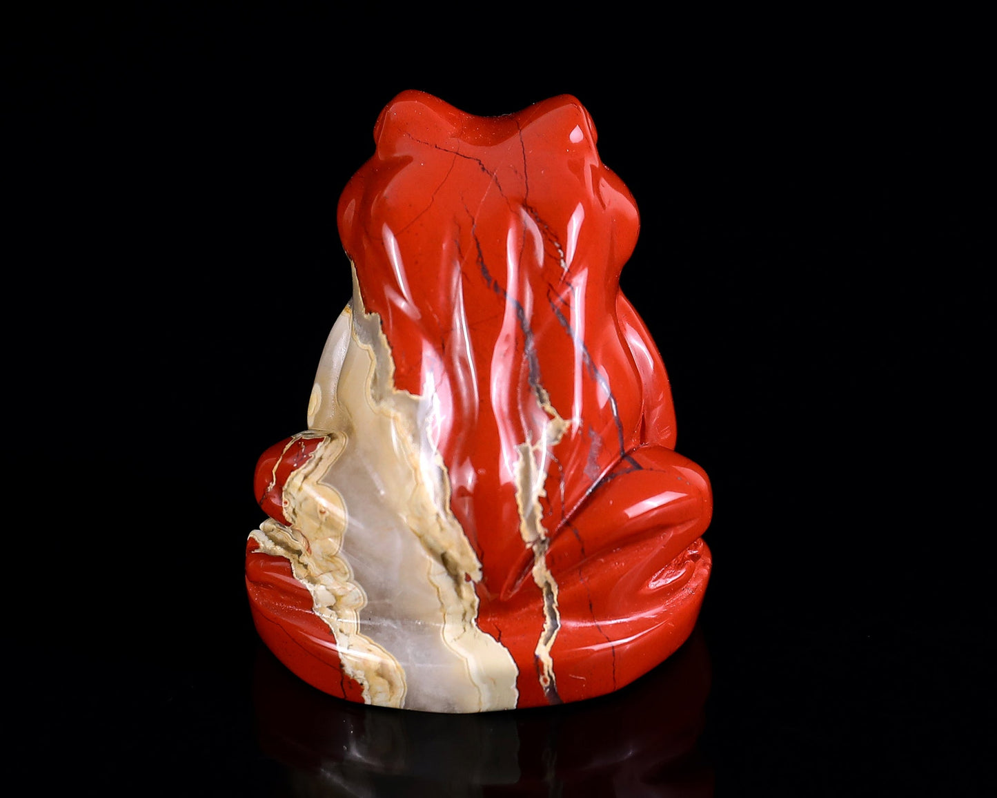 Nicedony 2.0" Red Jasper Hand Carved Crystal Frog Sculpture - View 21