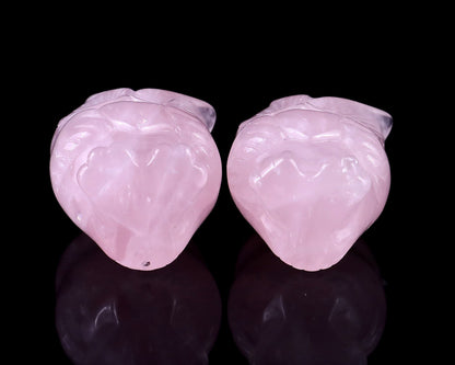 Nicedony 2.0" Rose Quartz Hand Carved Crystal Owl Sculpture - View 6