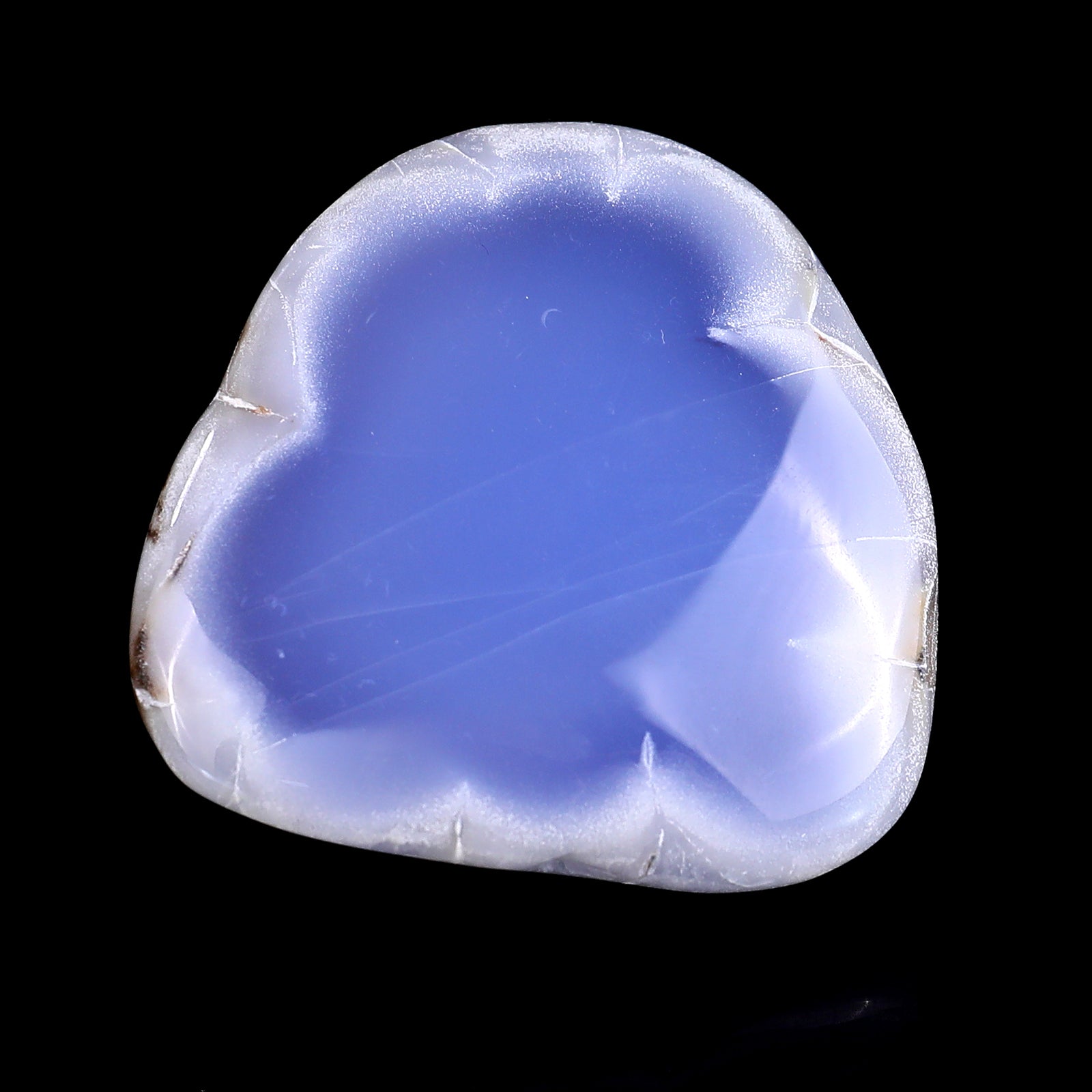 Nicedony 2.1" Blue Chalcedony Hand Carved Crystal Polished Stone - View 2