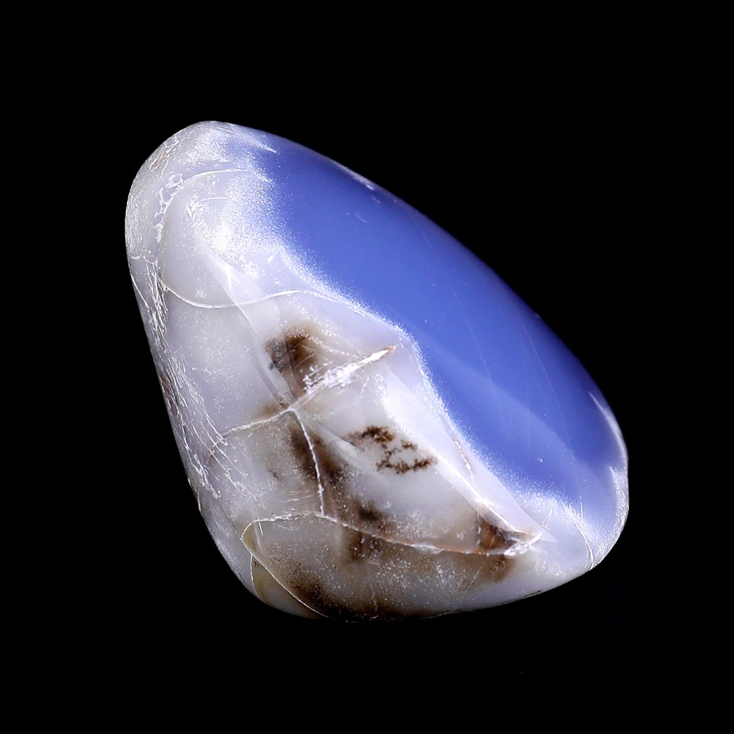 Nicedony 2.1" Blue Chalcedony Hand Carved Crystal Polished Stone - View 3