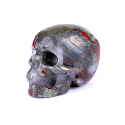 Nicedony 2.2" African Blood Stone Hand Carved Realistic Skull - View 7
