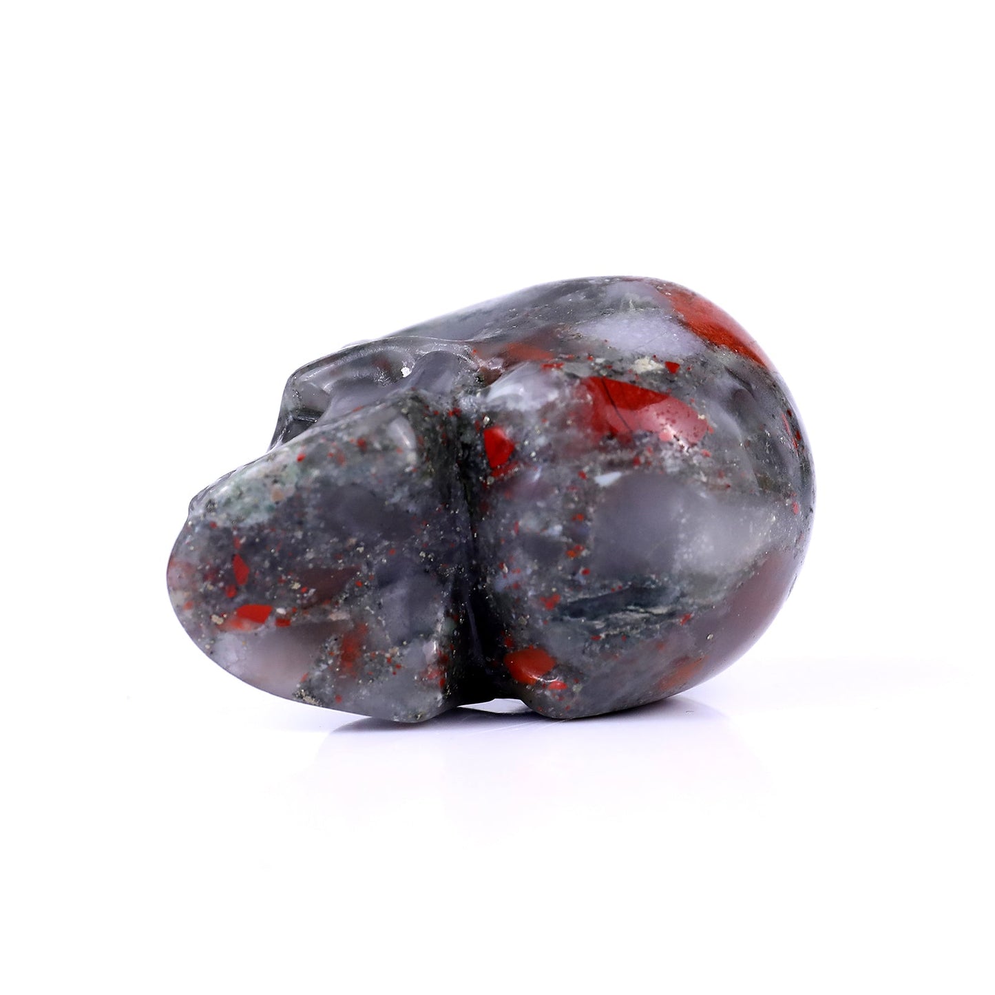 Nicedony 2.2" African Blood Stone Hand Carved Realistic Skull - View 6