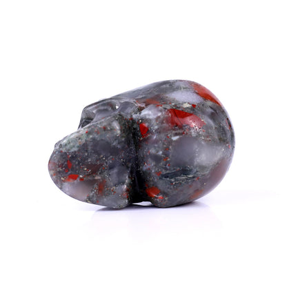Nicedony 2.2" African Blood Stone Hand Carved Realistic Skull - View 6