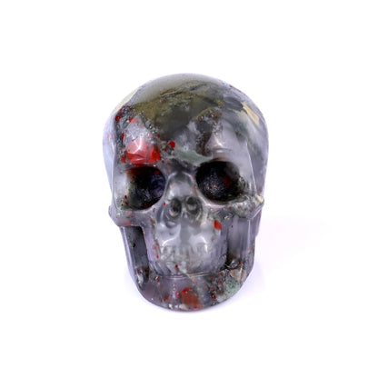 Nicedony 2.2" African Blood Stone Hand Carved Realistic Skull - View 2