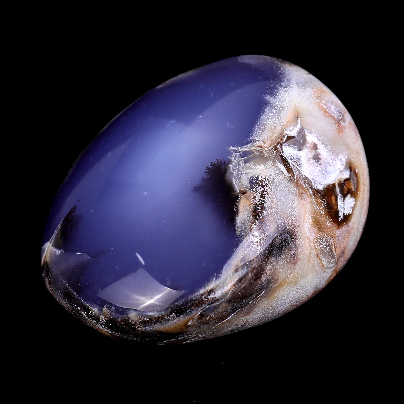Nicedony 2.2" Blue Chalcedony Hand Carved Crystal Polished Stone - View 7