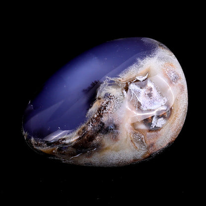 Nicedony 2.2" Blue Chalcedony Hand Carved Crystal Polished Stone - View 5