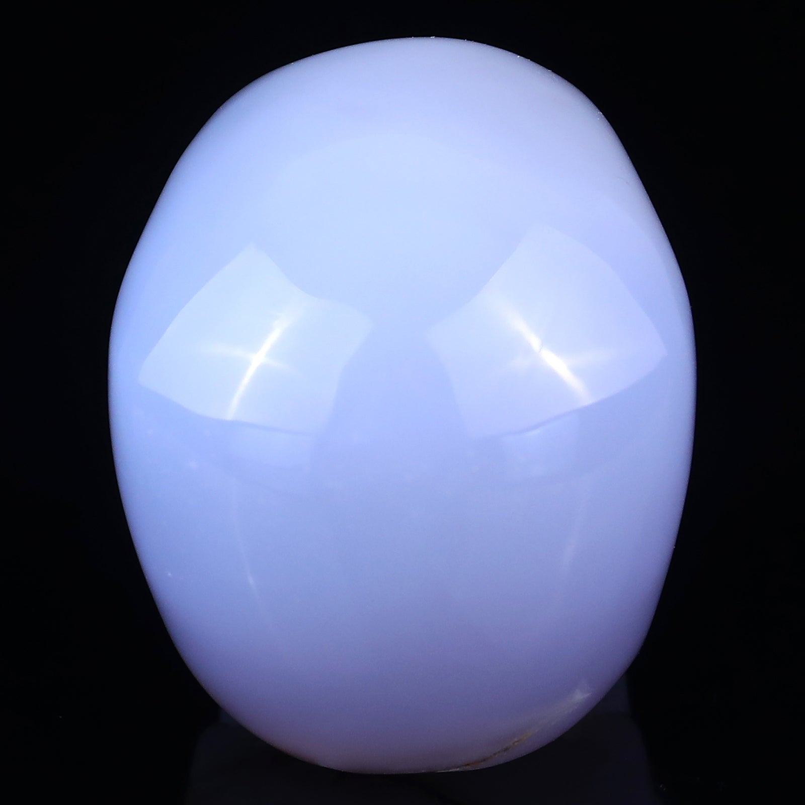 Nicedony 2.2" Blue Chalcedony Hand Carved Crystal Realistic Skull Sculpture - View 6