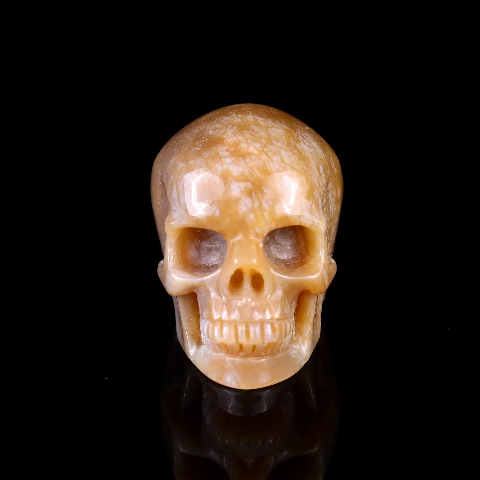 Nicedony 2.2" Chalcedony Hand Carved Realistic Skull Sculpture - View 17