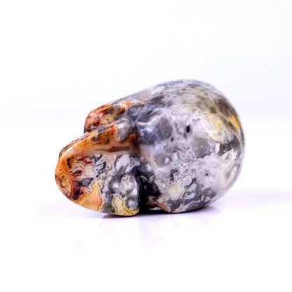 Nicedony 2.2" Crazy Agate Hand Carved Realistic Skull Sculpture - View 6