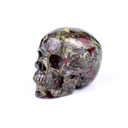 Nicedony 2.2" Dragon Blood Jasper Hand Carved Realistic Skull - View 7