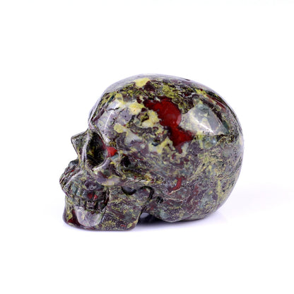 Nicedony 2.2" Dragon Blood Jasper Hand Carved Realistic Skull - View 4