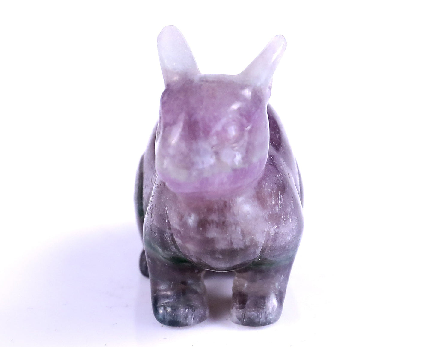 Nicedony 2.2" Fluorite Hand Carved Crystal Rabbit Sculpture - #3100132