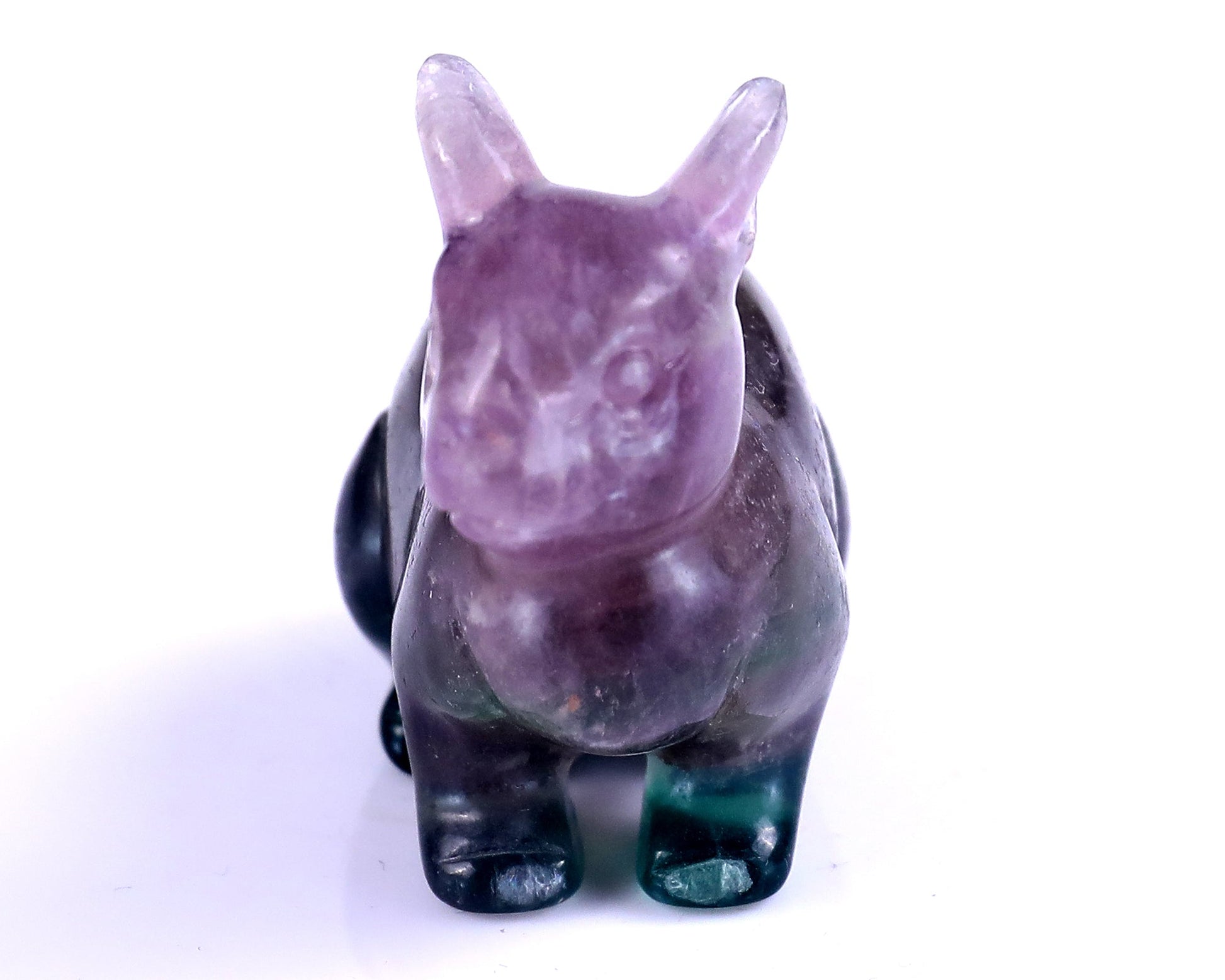 Nicedony 2.2" Fluorite Hand Carved Crystal Rabbit Sculpture - View 20
