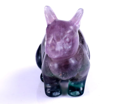 Nicedony 2.2" Fluorite Hand Carved Crystal Rabbit Sculpture - View 20