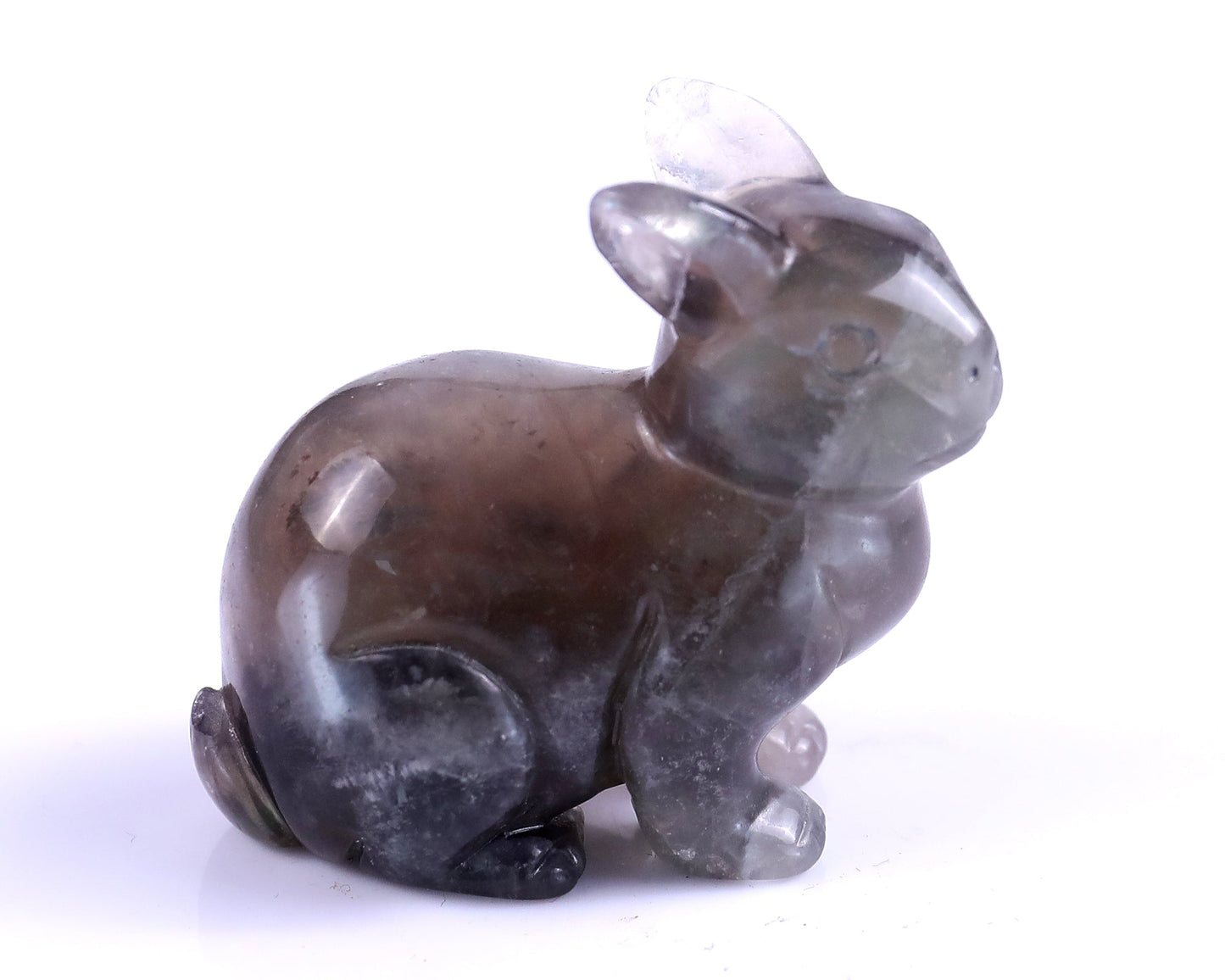 Nicedony 2.2" Fluorite Hand Carved Crystal Rabbit Sculpture - View 12