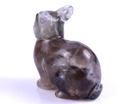Nicedony 2.2" Fluorite Hand Carved Crystal Rabbit Sculpture - View 15