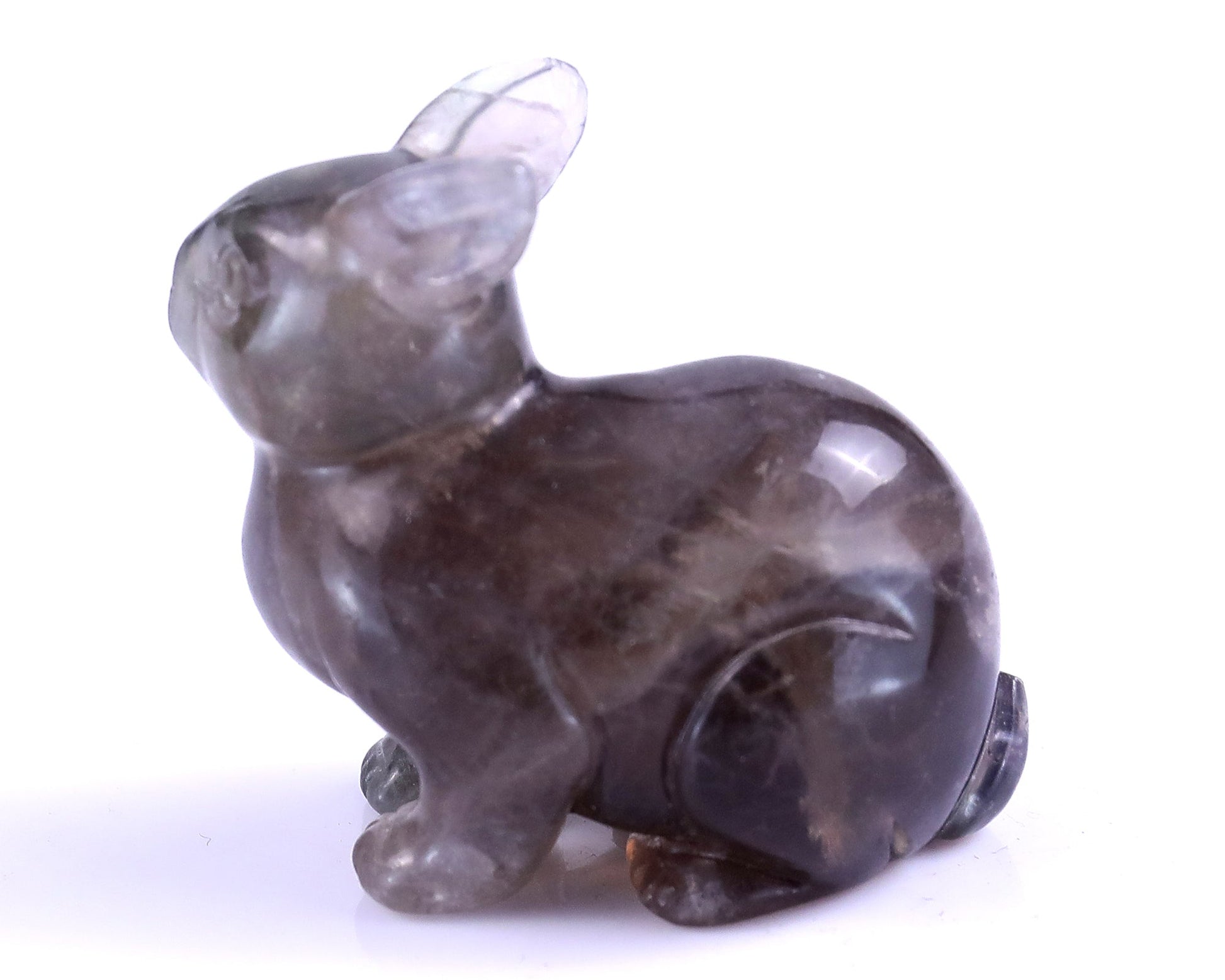 Nicedony 2.2" Fluorite Hand Carved Crystal Rabbit Sculpture - View 16