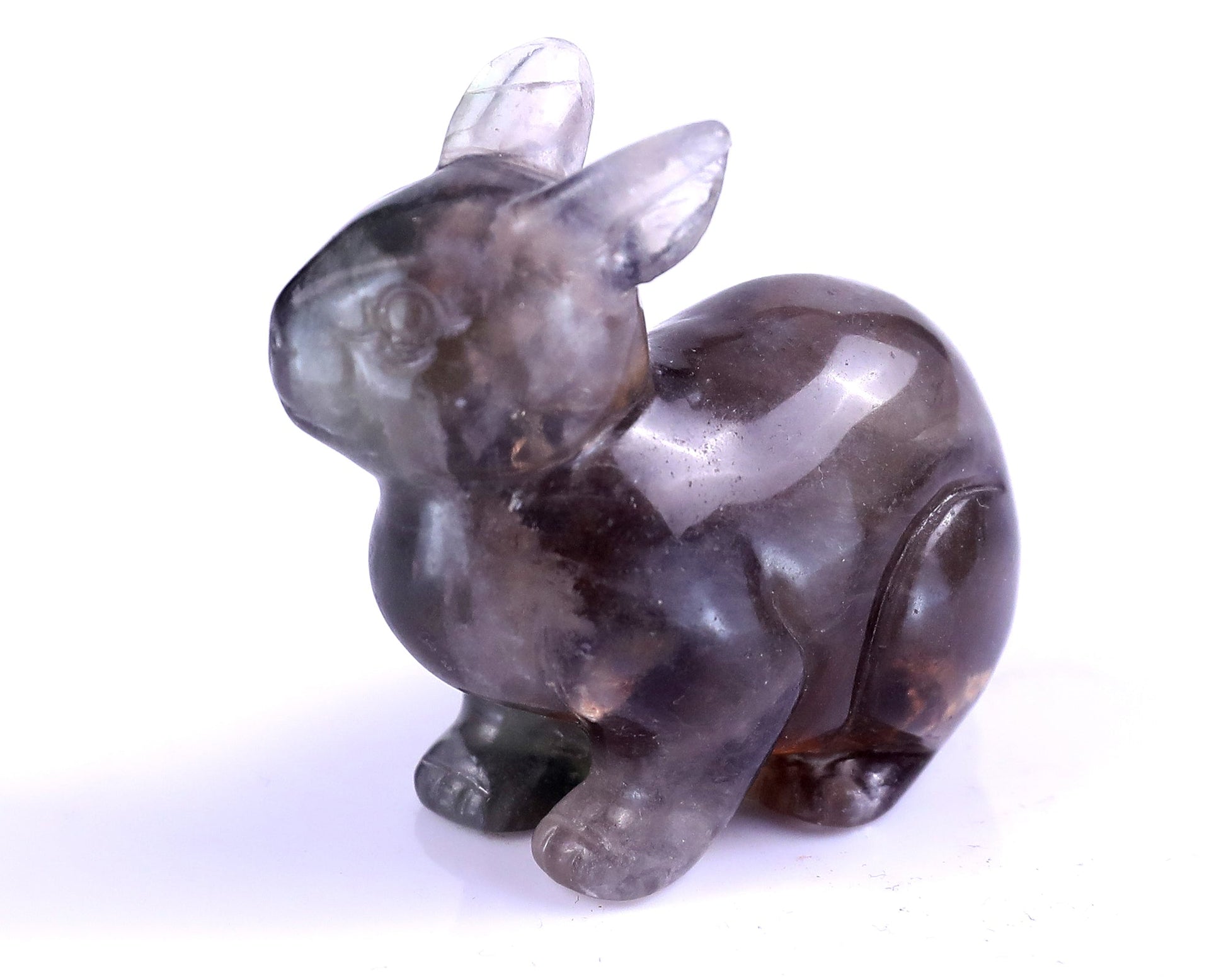 Nicedony 2.2" Fluorite Hand Carved Crystal Rabbit Sculpture - View 18