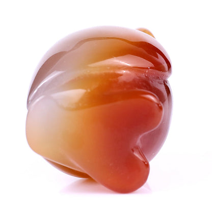Nicedony 2.2" Red Agate Hand Carved Crystal Owl Sculpture - View 6