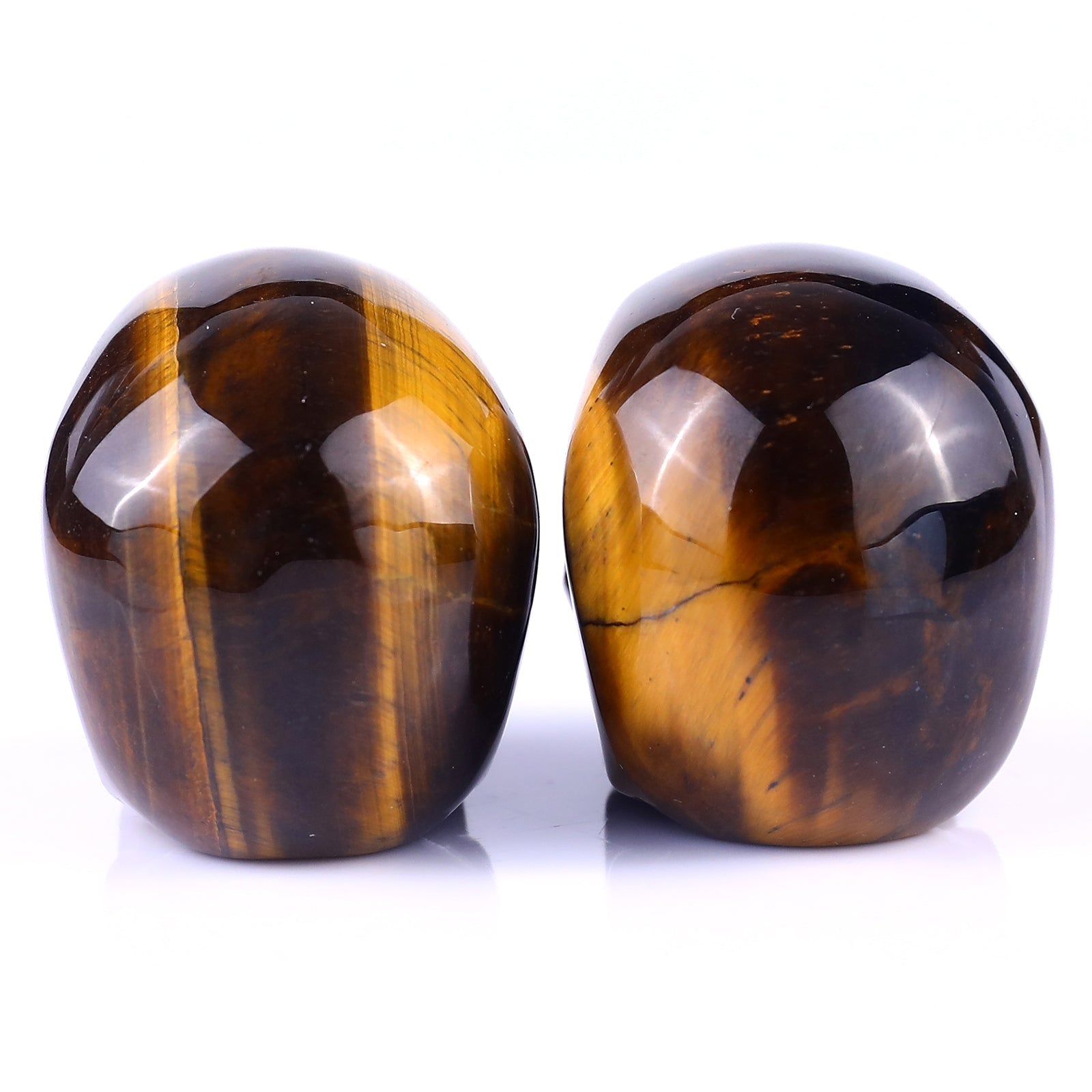 Nicedony 2.2" Gold Tiger Eye Hand Carved Realistic Skull Sculpture - View 28