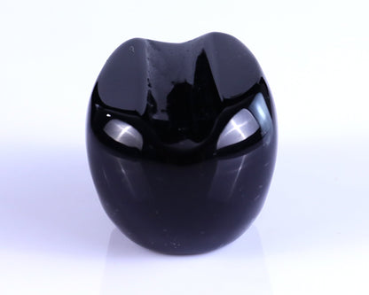 Nicedony 2.3" Black Obsidian Hand Carved Realistic Skull Cigar Stand - View 4