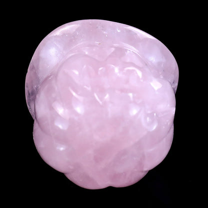 Nicedony 2.3” Natural Rose Quartz Hand Carved Crystal Wizard Pumpkin Sculpture, Halloween Gift - View 6
