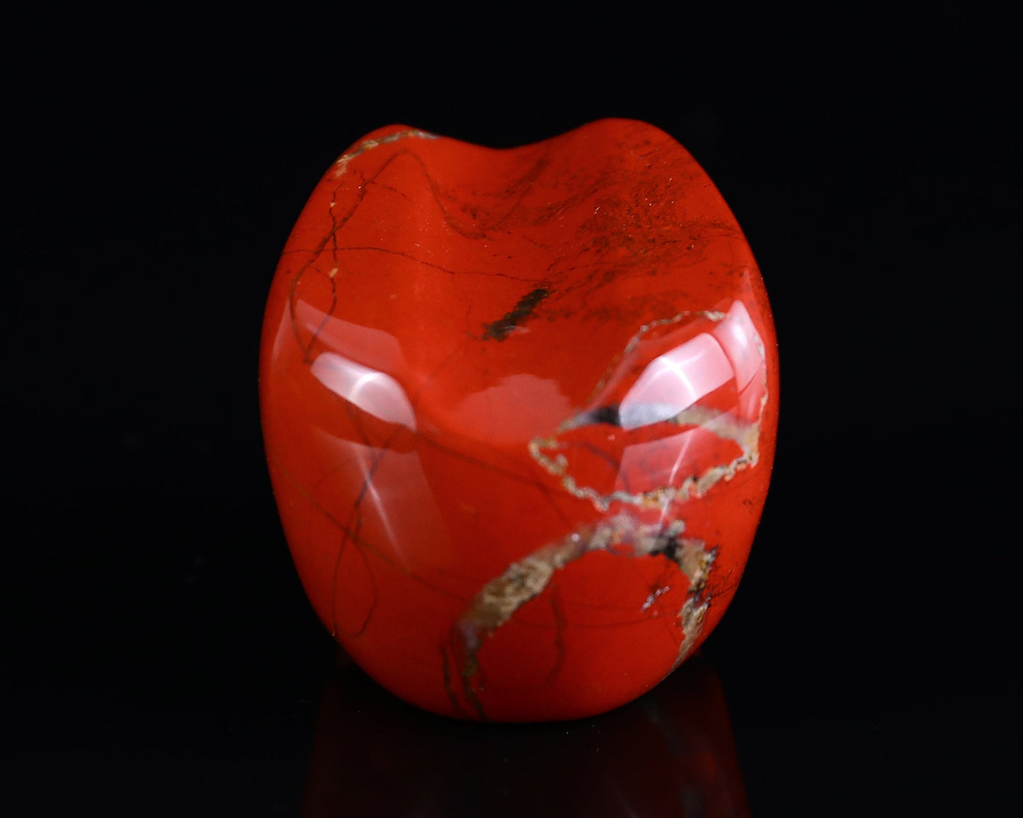 Nicedony 2.3" Red Jasper Hand Carved Realistic Skull Cigar Stand - View 4