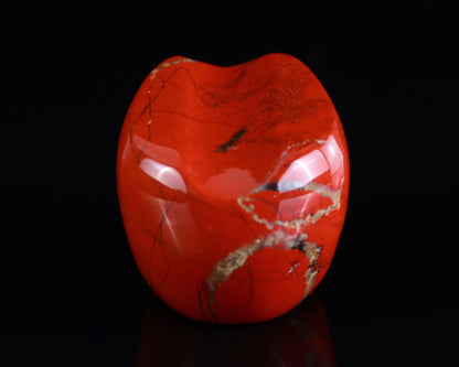 Nicedony 2.3" Red Jasper Hand Carved Realistic Skull Cigar Stand - View 4