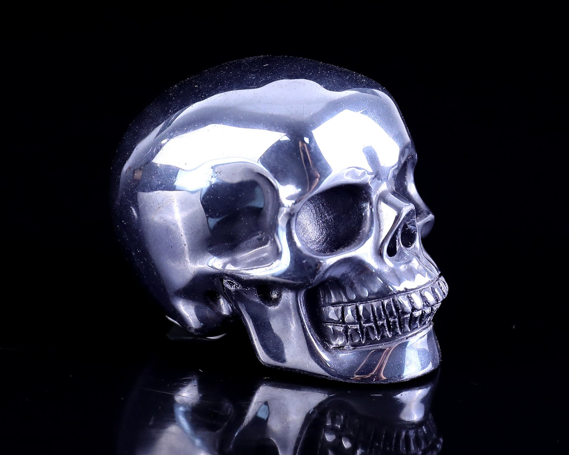Nicedony 2.3" Tera-Herz Hand Carved Crystal Realistic Skull Sculpture