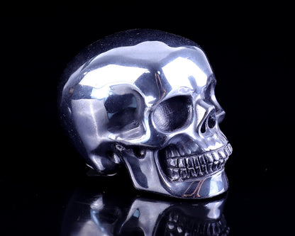 Nicedony 2.3" Tera-Herz Hand Carved Crystal Realistic Skull Sculpture