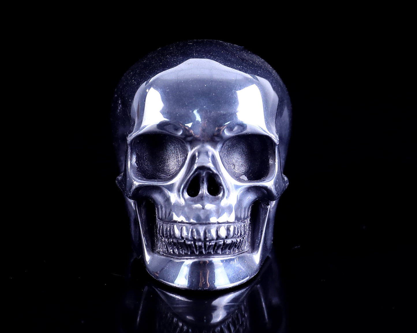 Nicedony 2.3" Tera-Herz Hand Carved Crystal Realistic Skull Sculpture - View 2