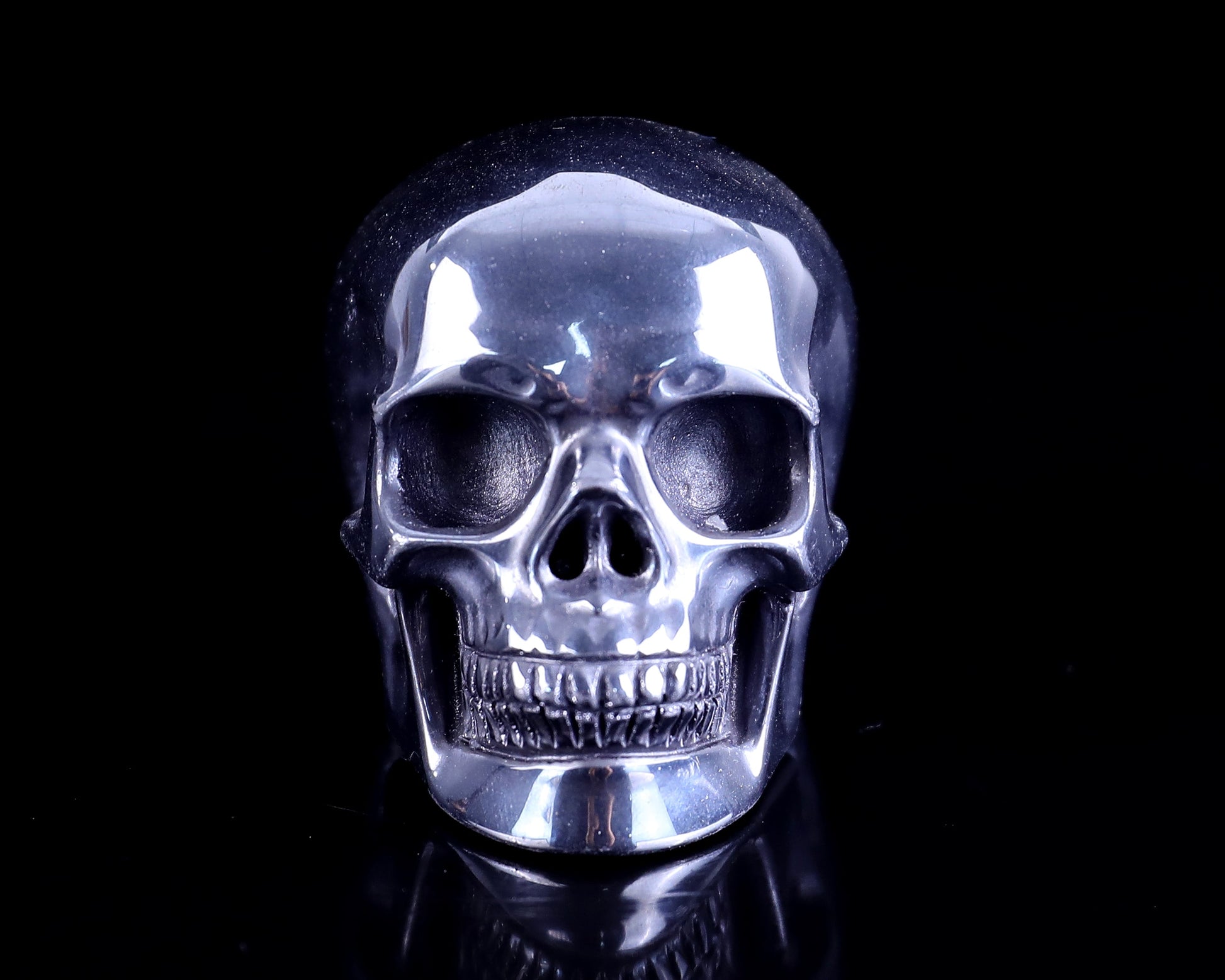 Nicedony 2.3" Tera-Herz Hand Carved Crystal Realistic Skull Sculpture - View 2