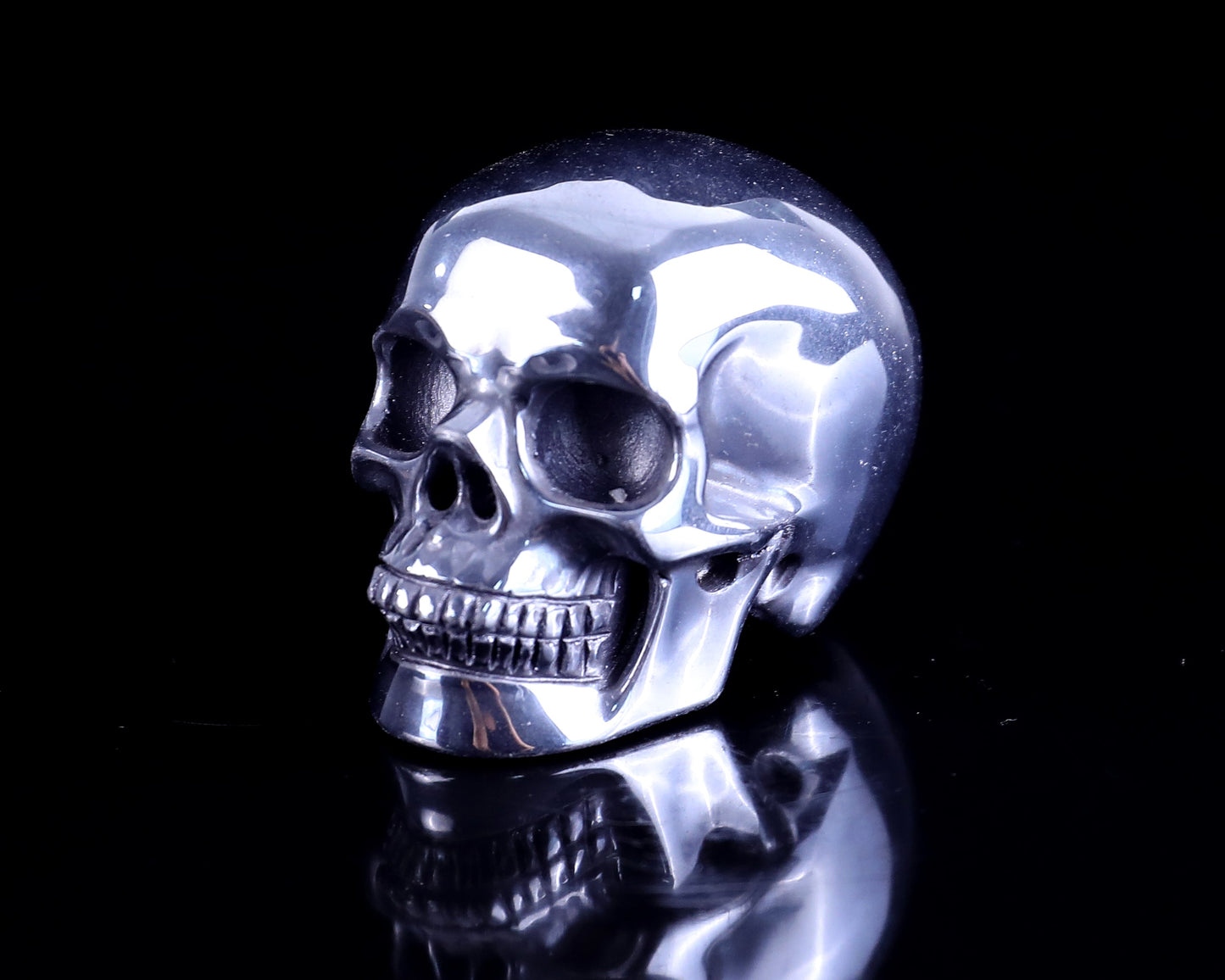 Nicedony 2.3" Tera-Herz Hand Carved Crystal Realistic Skull Sculpture - View 6