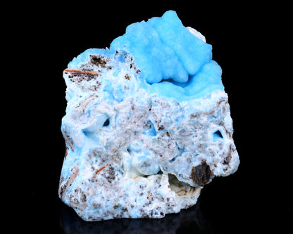 Nicedony 3.2" Blue Aragonite Hand Carved Skull Sculpture - View 7