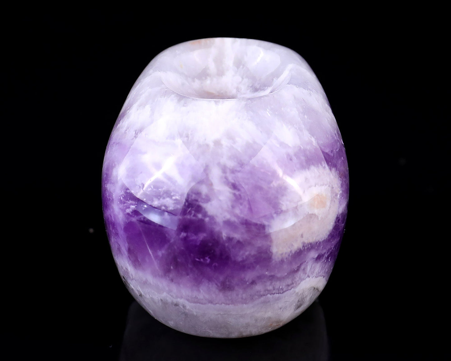 Nicedony 2.4" Dream Amethyst Hand Carved Realistic Skull Sphere - View 6