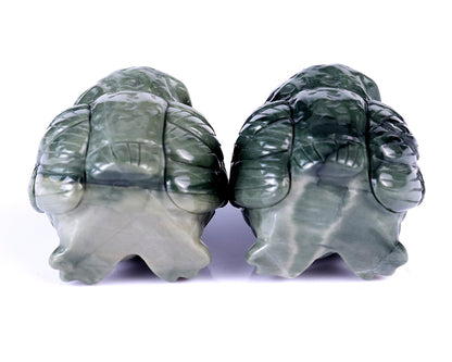 Nicedony 2.4" Jiulong Jade Hand Carved Crystal Owl Sculpture - View 5