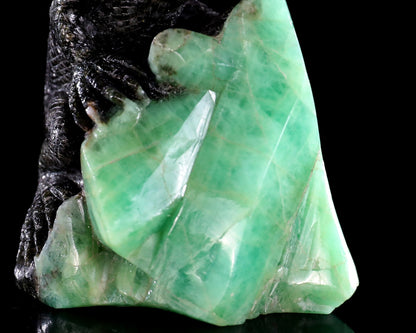 Nicedony 2.8" Natural Emerald Hand Carved Crystal Lizard Sculpture - View 9