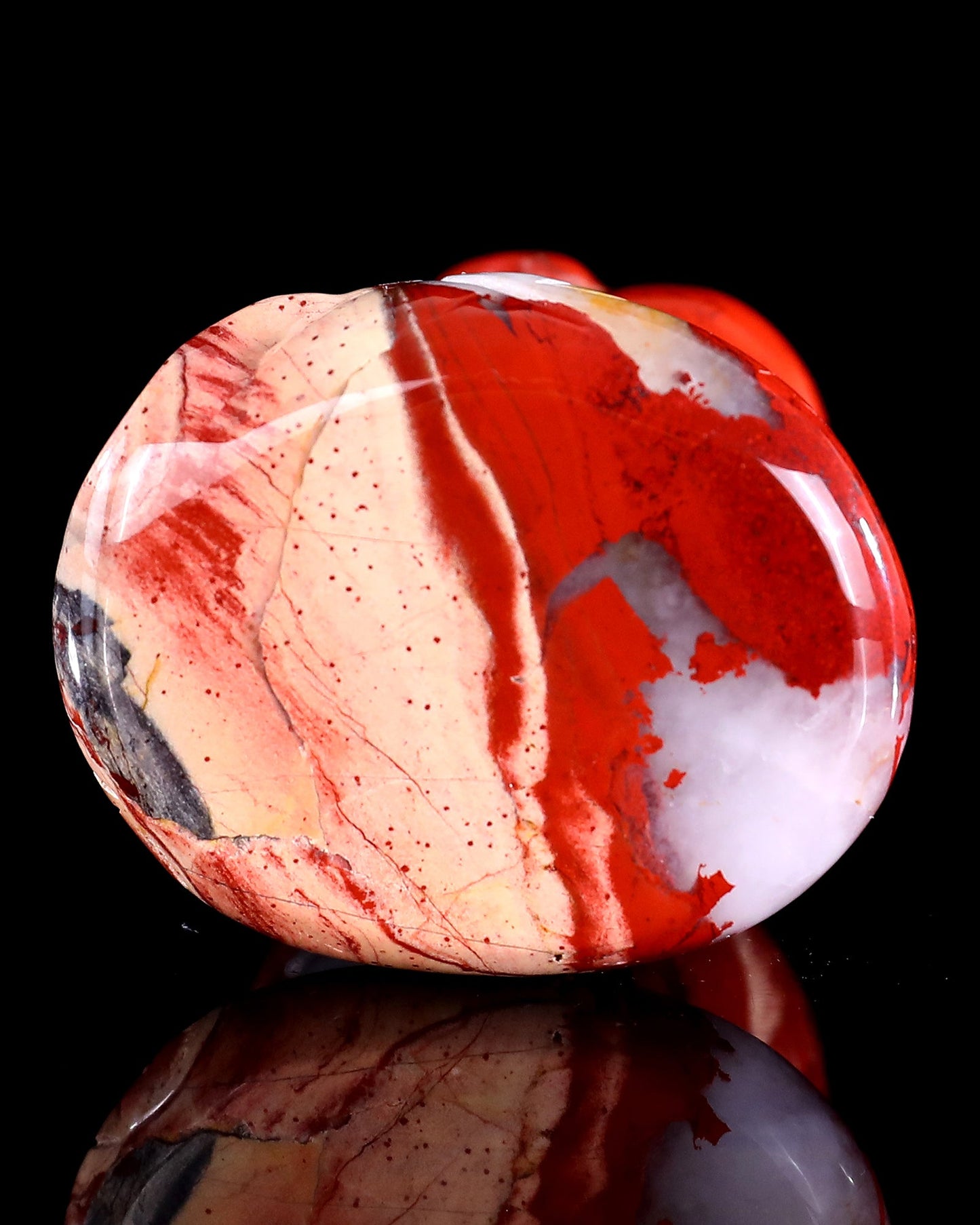 Nicedony 2.4" Red Jasper Hand Carved Crystal Baby Snake Sculpture - View 10