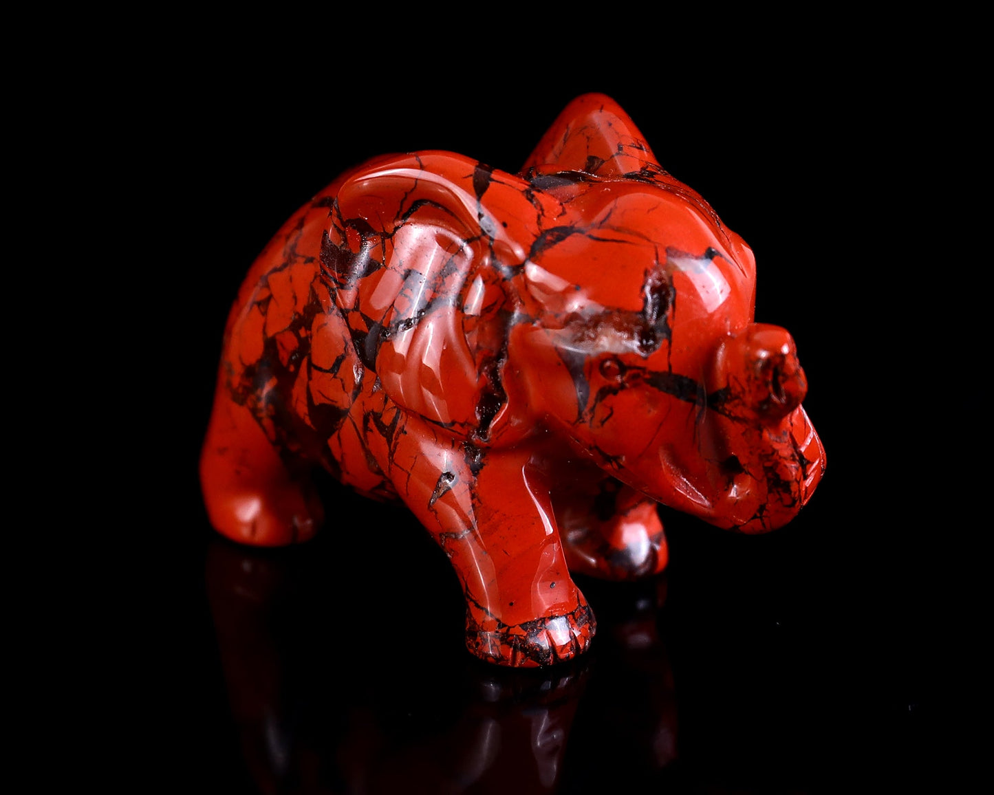 Nicedony 2.4" Red Jasper Hand Carved Crystal Elephant Sculpture - View 27
