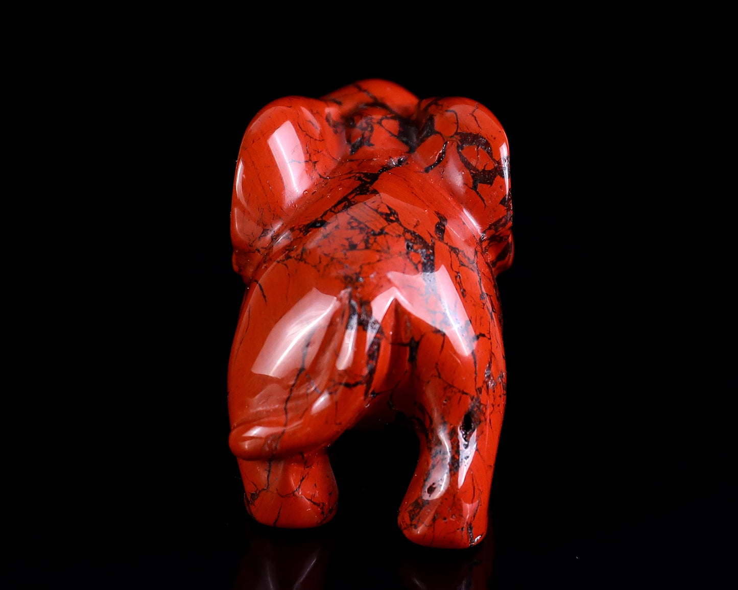 Nicedony 2.4" Red Jasper Hand Carved Crystal Elephant Sculpture - View 30