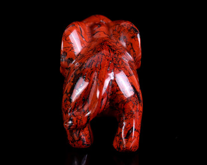 Nicedony 2.4" Red Jasper Hand Carved Crystal Elephant Sculpture - View 23