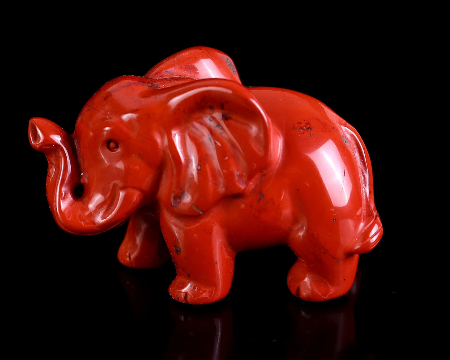 Nicedony 2.4" Red Jasper Hand Carved Crystal Elephant Sculpture - View 37