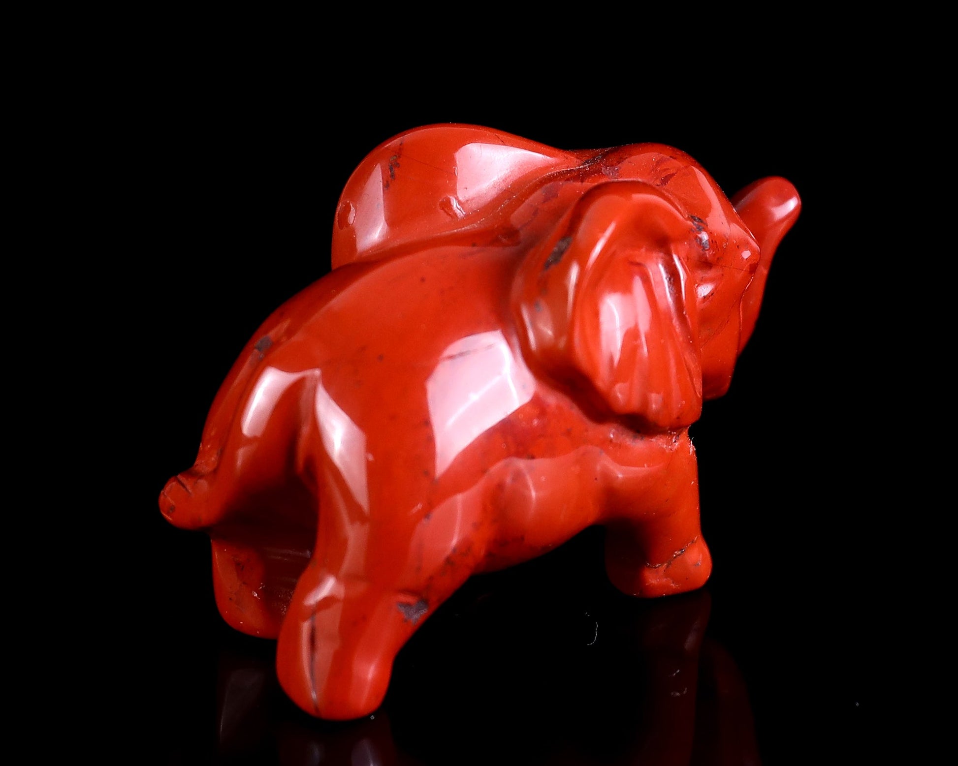 Nicedony 2.4" Red Jasper Hand Carved Crystal Elephant Sculpture - View 40