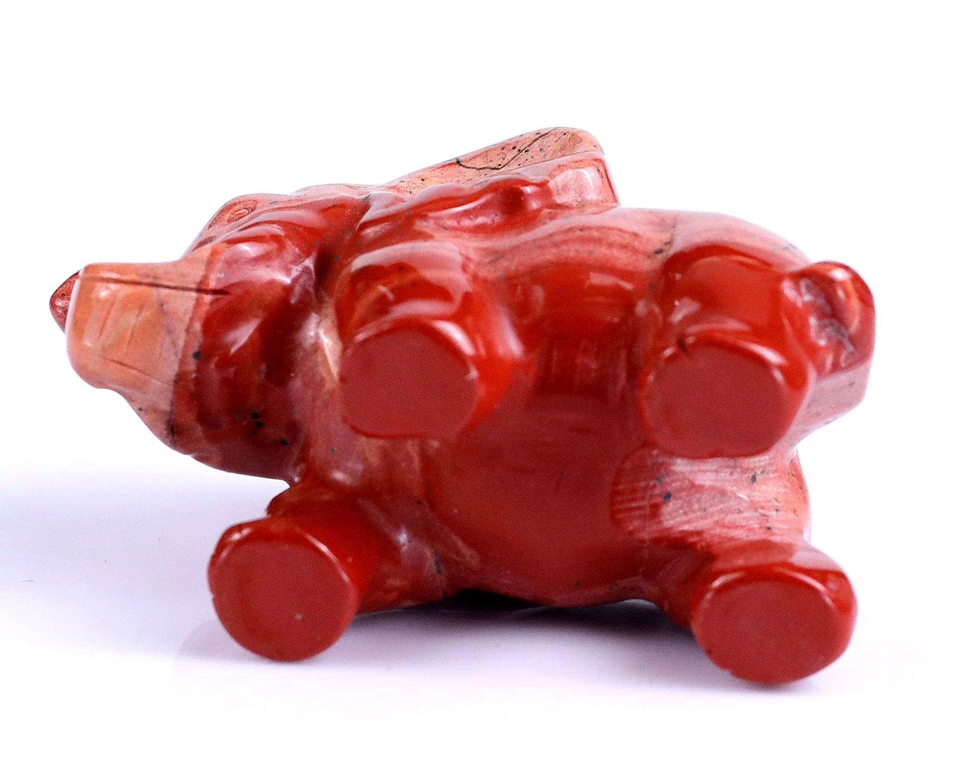 Nicedony 2.4" Red Jasper Hand Carved Crystal Elephant Sculpture - View 8