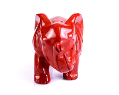 Nicedony 2.4" Red Jasper Hand Carved Crystal Elephant Sculpture - View 11