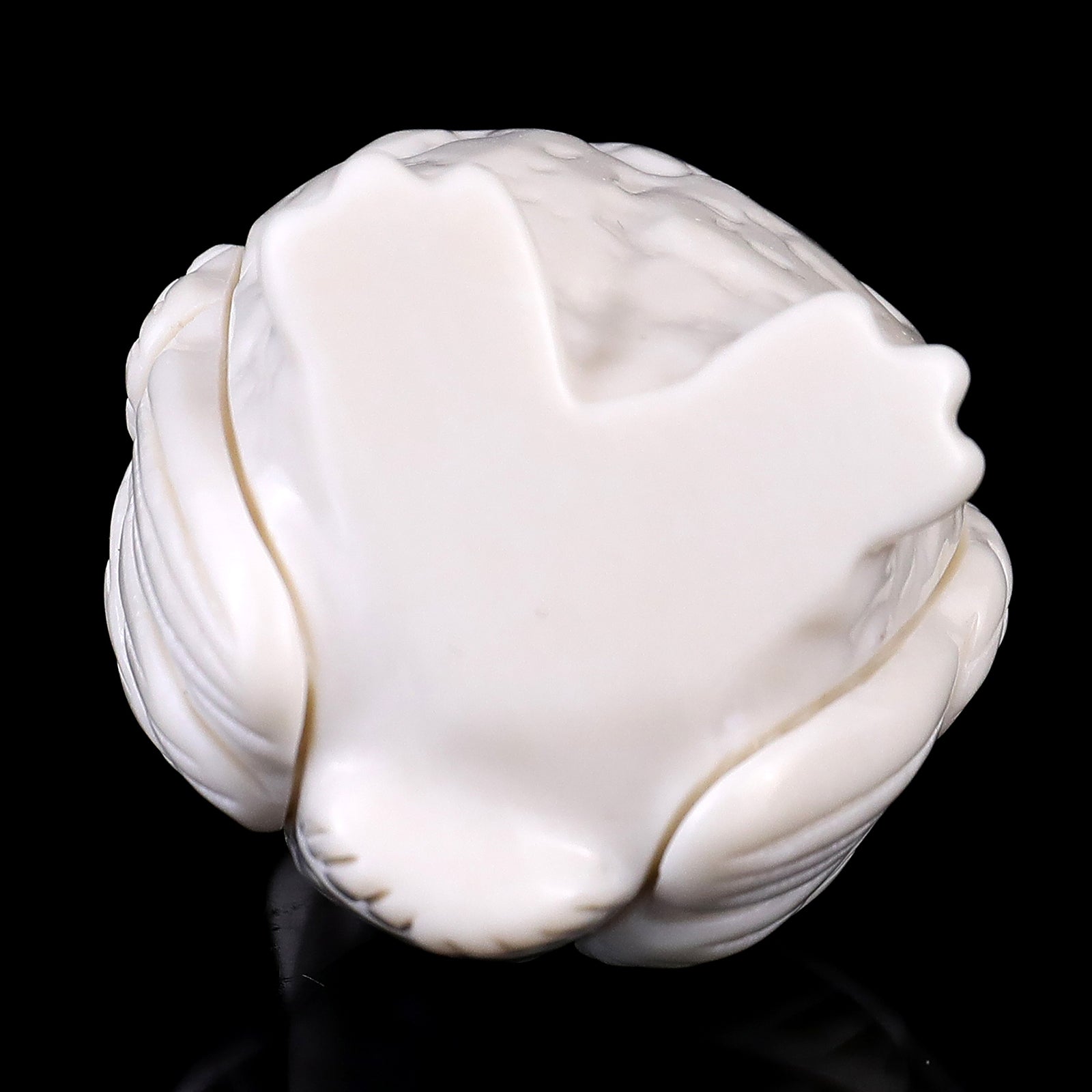 Nicedony 2.4" White Jade Hand Carved Crystal Owl Sculpture - View 4