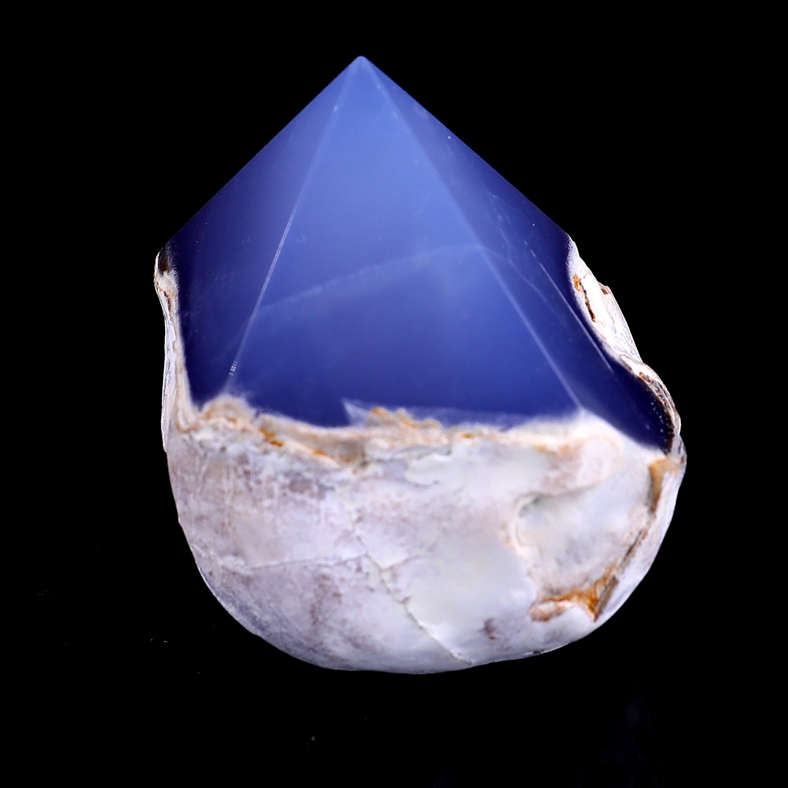 Nicedony 2.5" Blue Chalcedony Hand Carved Crystal Polished Point - View 9