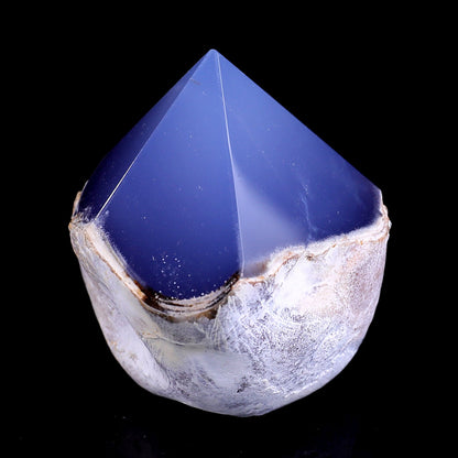 Nicedony 2.5" Blue Chalcedony Hand Carved Crystal Polished Point - View 3