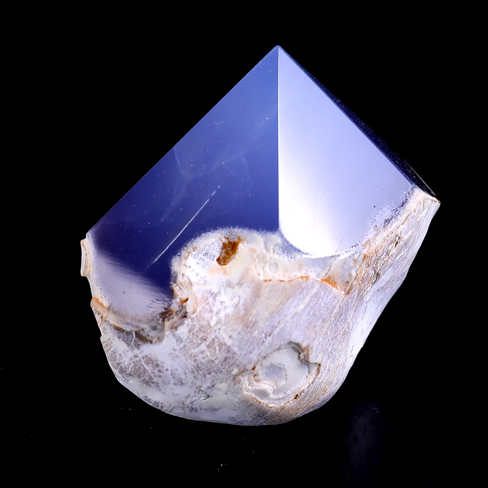 Nicedony 2.5" Blue Chalcedony Hand Carved Crystal Polished Point - View 5