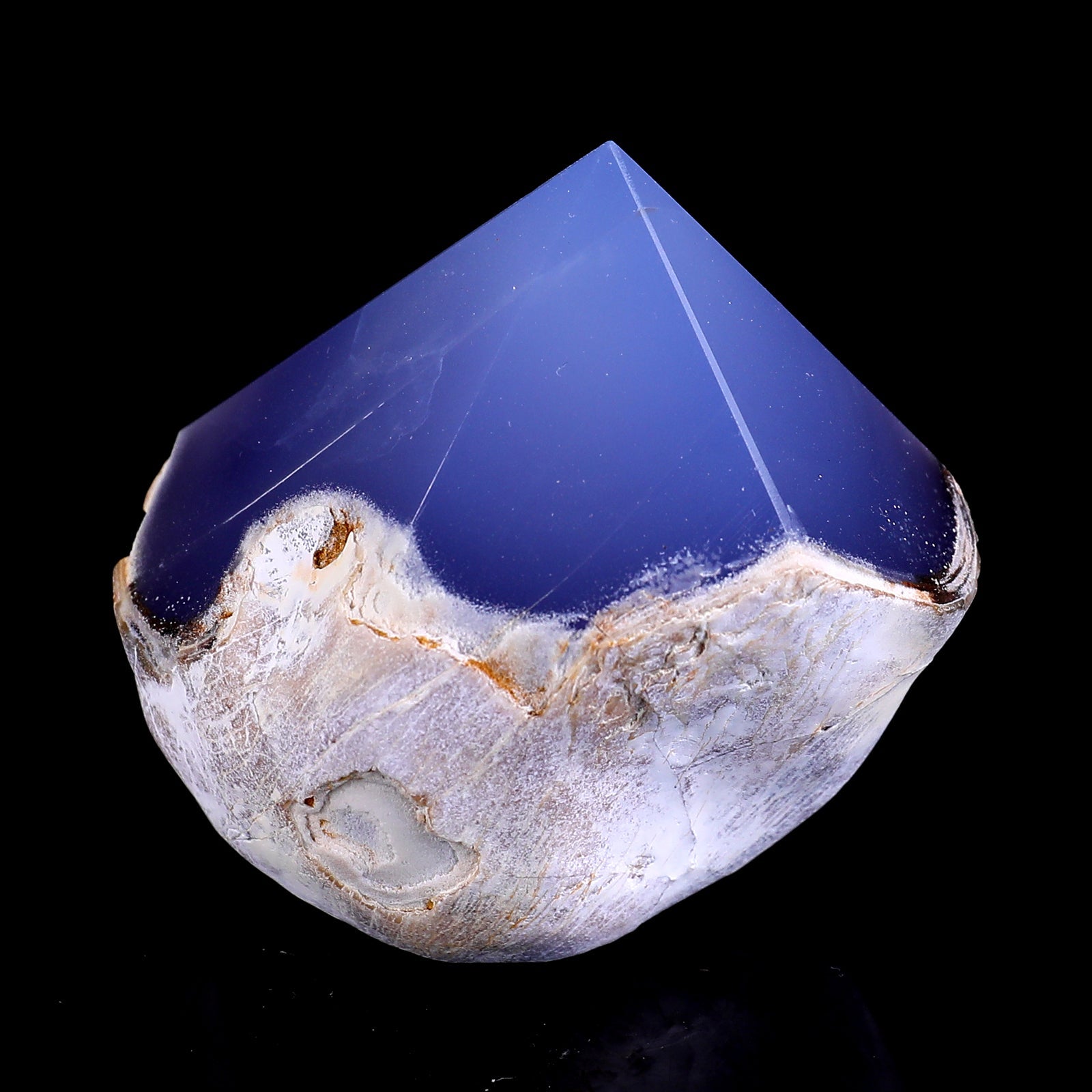 Nicedony 2.5" Blue Chalcedony Hand Carved Crystal Polished Point - View 4